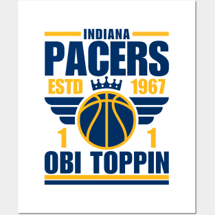 Indiana Pacers Toppin 1 Basketball Retro Posters and Art